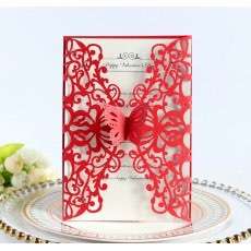 Thank You Card Laser Cut Wedding Invitation Card